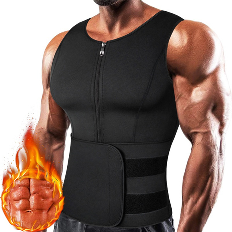 Body Trimmer - Homens neoprene sauna zíper cintura trainer