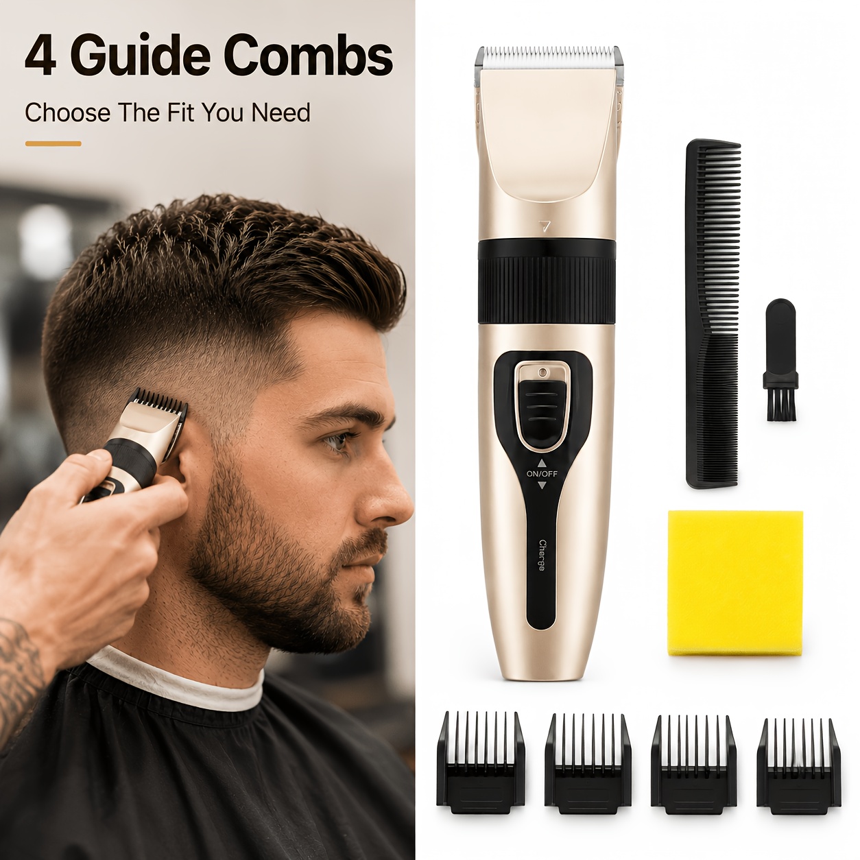 Men'S Grooming Hairstyles - Máquina de cortar cabelo inteligente, com