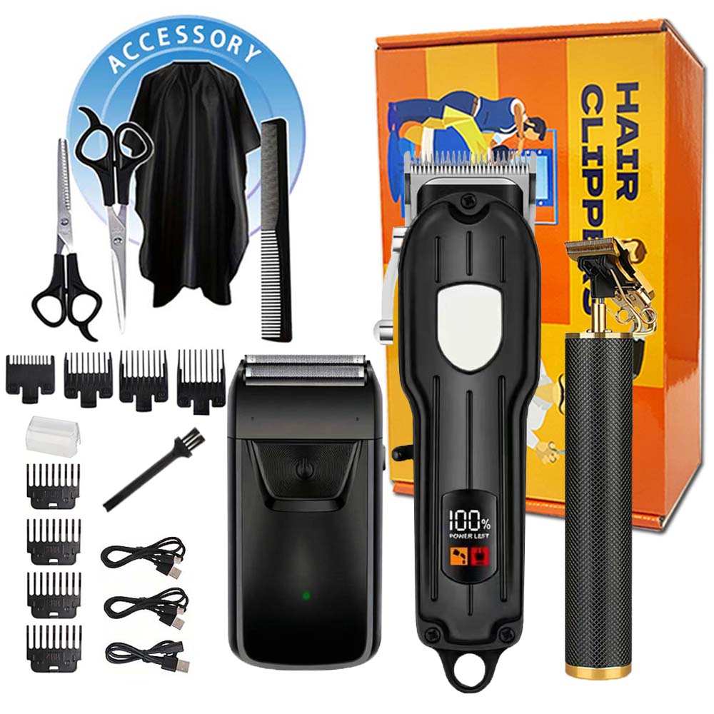 Electric Shaver Rotary - Conjunto Profissional de Máquina de Cortar