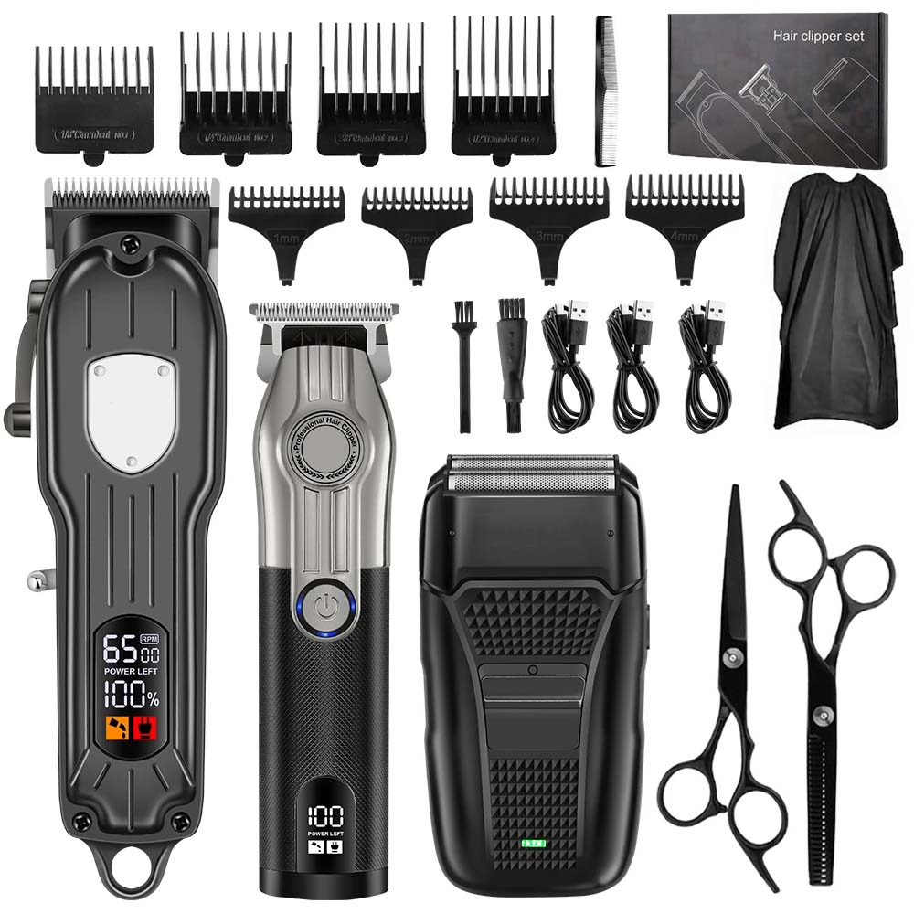 Electric Shaver Rotary - Conjunto profissional de cortador de cabelo