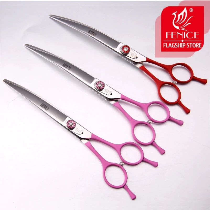 Tesoura Curva Profissional Fen - Grooming Scissors avaliação e preço