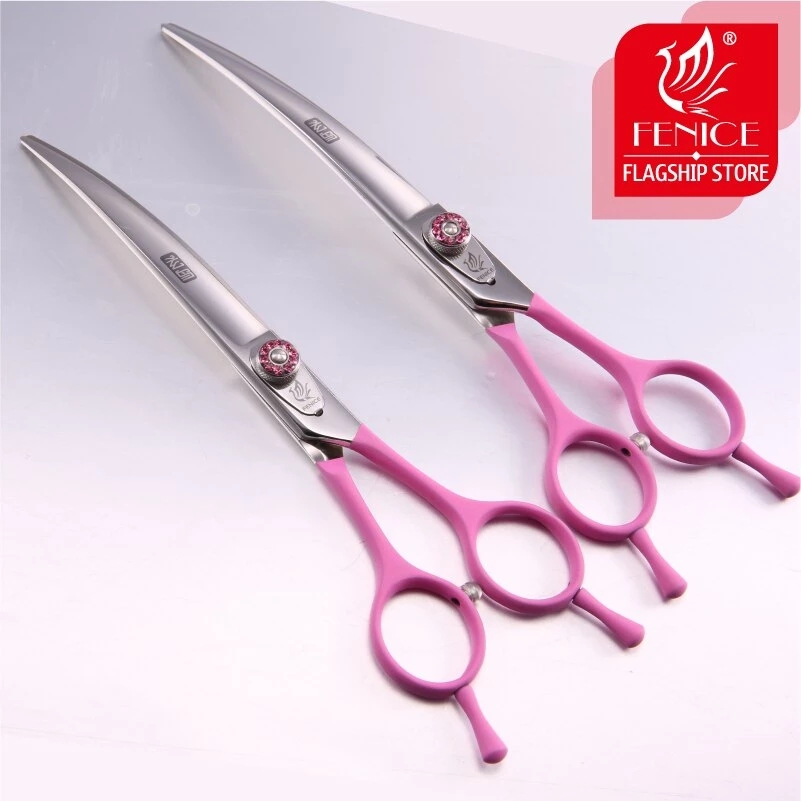 Tesoura Curva Profissional Fen - Grooming Scissors avaliação e preço
