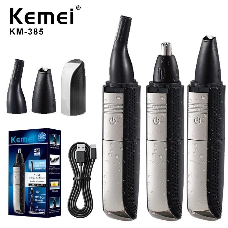 Kemei 3 em 1 à prova dwaterpro - Nose Trimmer avaliação e preço